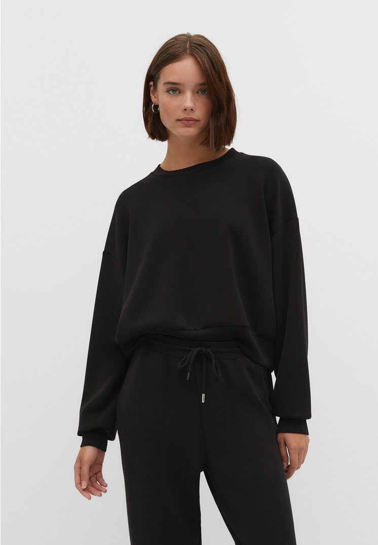 Stradivarius Weiches Sweatshirt aus Modal Schwarz XL