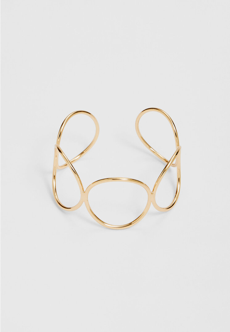 Stradivarius Armreif rund Goldfarben OS