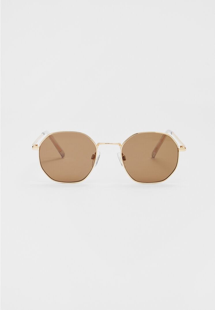 Stradivarius Okulary przeciwsłoneczne w sześciokątnych metalowych oprawkach Brązowy OS
Stradivarius Okulary przeciwsłoneczne w sześciokątnych metalowych oprawkach Brązowy OS