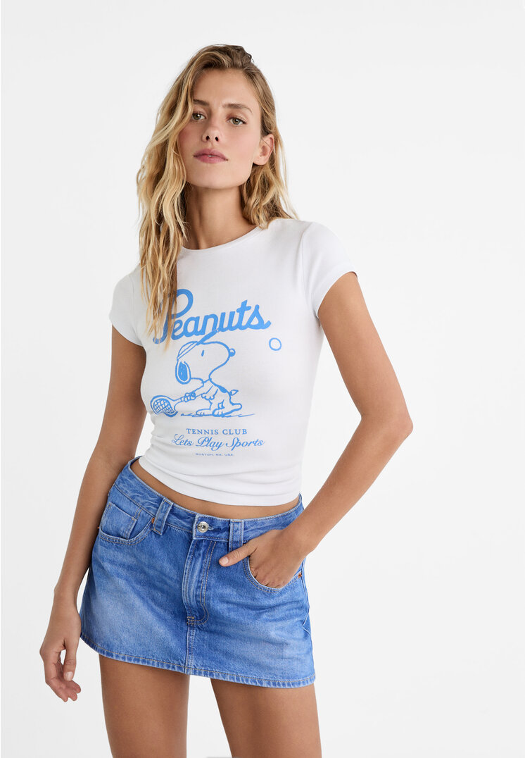 Stradivarius Mini-Hosenrock Denim Kornblumenblau 44