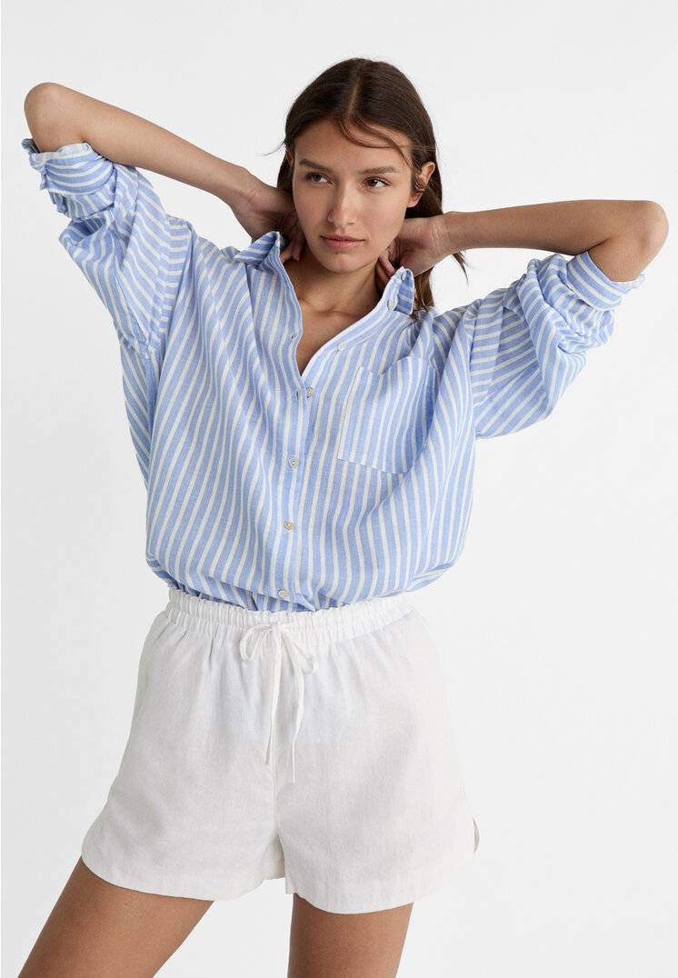 Stradivarius Fließende Shorts mit Leinenanteil und Stretchbund Ecru M
Stradivarius Fließende Shorts mit Leinenanteil und Stretchbund Ecru M