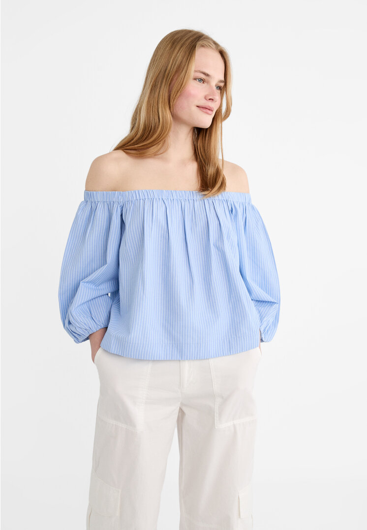 Stradivarius Schulterfreies asymmetrisches Popelin-Oberteil Himmelblau XL
Stradivarius Schulterfreies asymmetrisches Popelin-Oberteil Himmelblau XL
