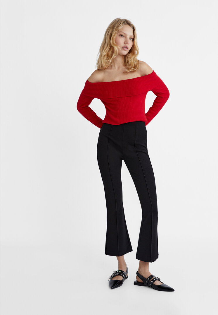 Stradivarius Jeans-schlaghose Schwarz M