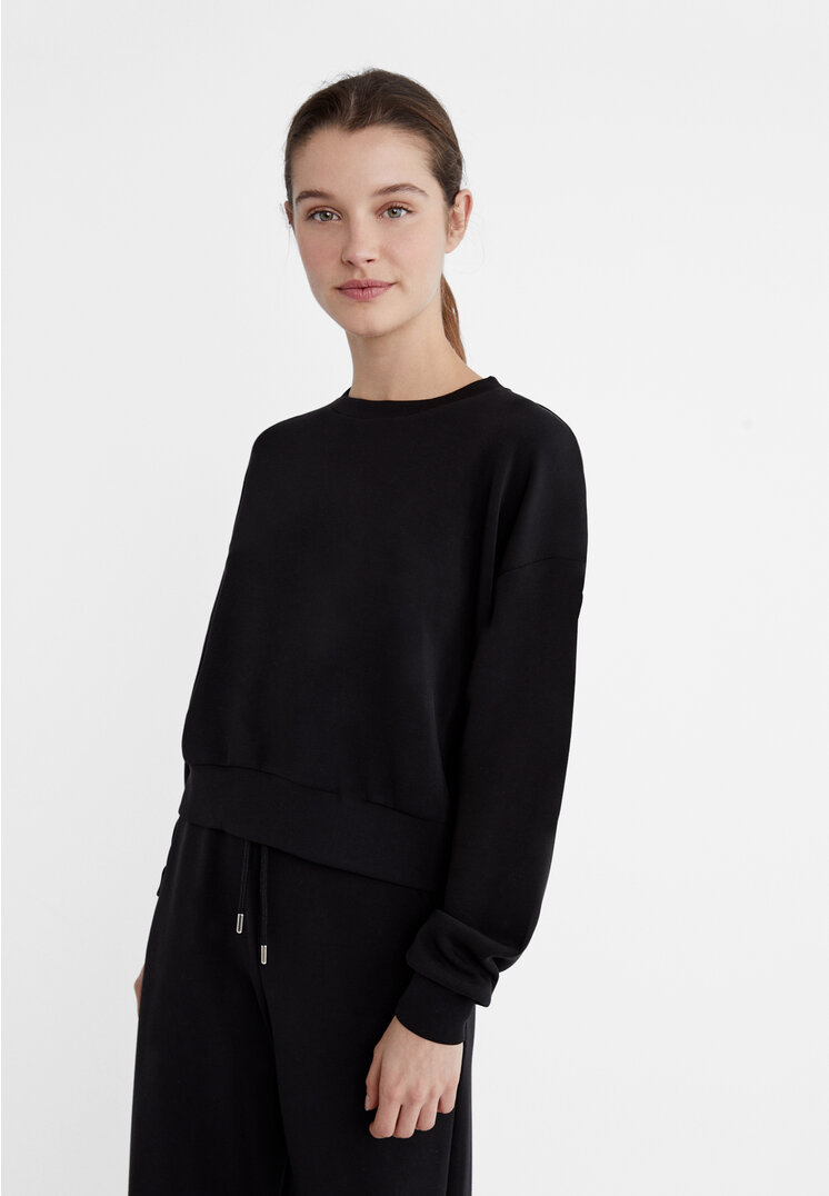 Stradivarius Weiches Sweatshirt aus Modal Schwarz M
