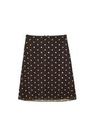 Puantiye desenli tül midi etek - Görsel 11