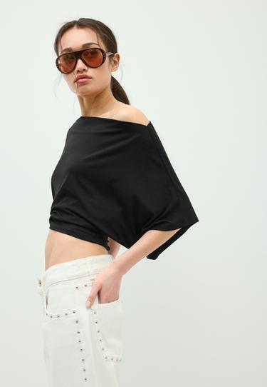 Basic yarasa kollu t-shirt - Görsel 12