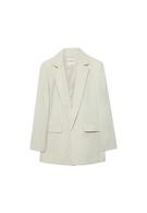 Basic keten karışımlı blazer - Görsel 17