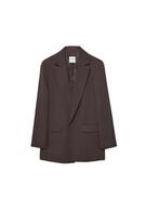 Basic keten karışımlı blazer - Görsel 18