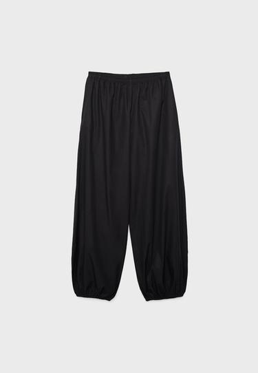 Hacimli poplin pantolon - Görsel 12