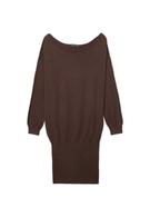 Kısa geniş yaka örgü elbise - Görsel 16