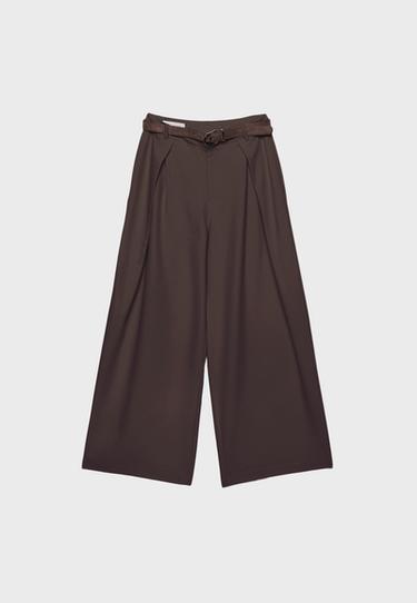 Maxi pensli kemerli pantolon - Görsel 18