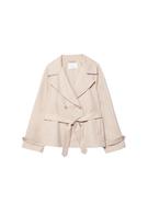 Kemerli kısa, akıcı trençkot - Görsel 25