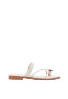 Taş detaylı düz sandalet - Görsel 3