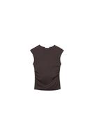 Basic fitted büzgülü t-shirt - Görsel 23