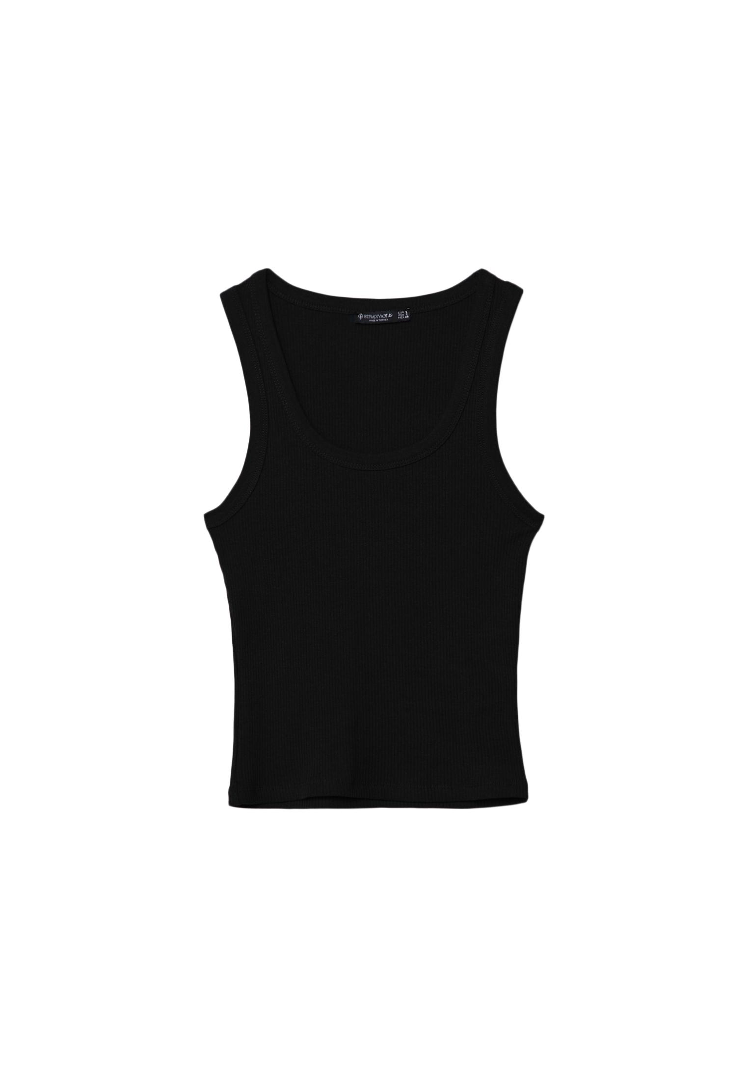 Ribbed racerback T-shirt - Women's fashion | Stradivarius Jordan