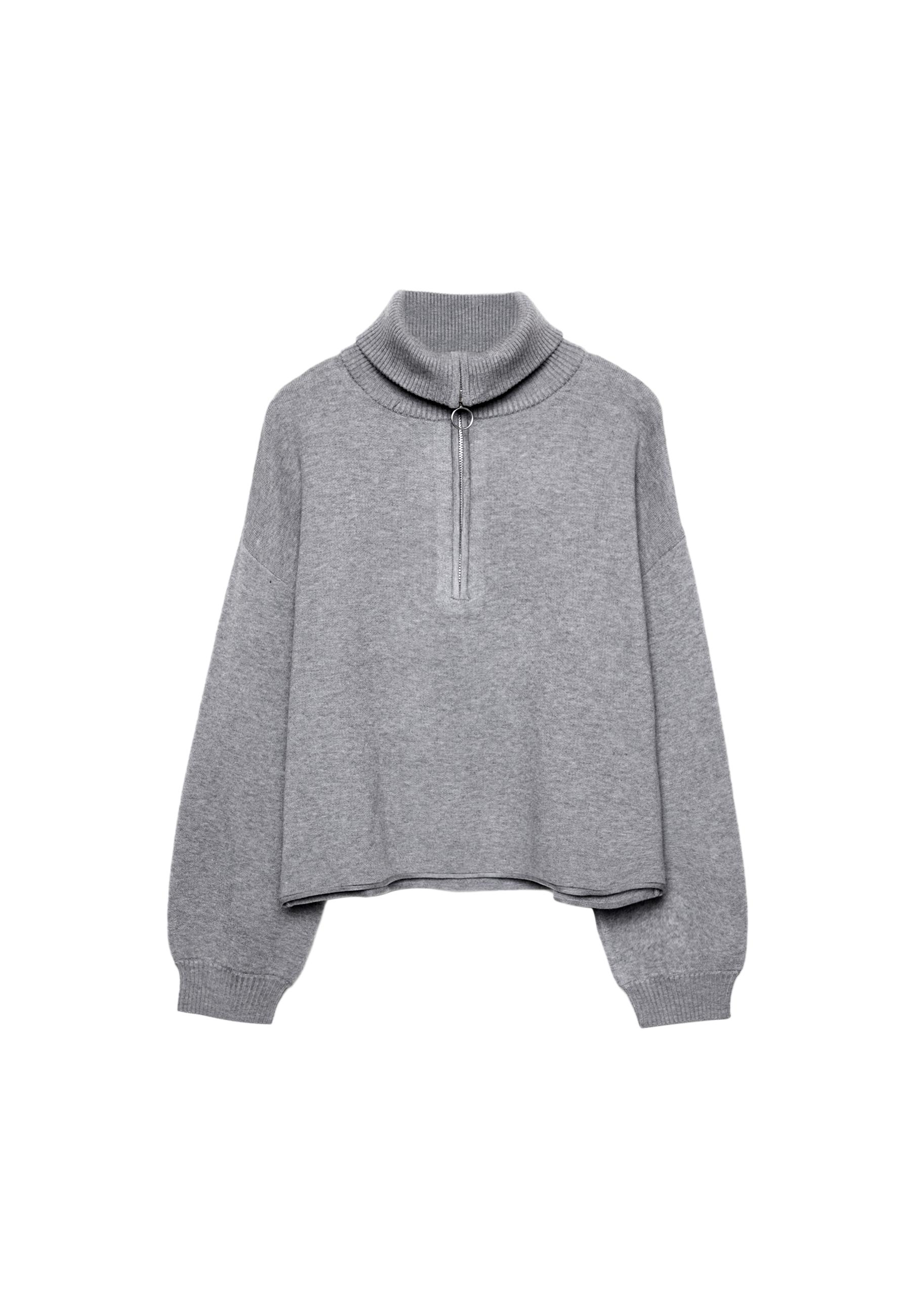 Pullover in maglia con cerniera