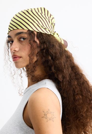 Kare çizgili fular - Görsel 6