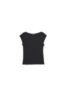 Basic geniş yaka tişört - Görsel 19