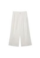 Keten görünümlü culotte pantolon - Görsel 21