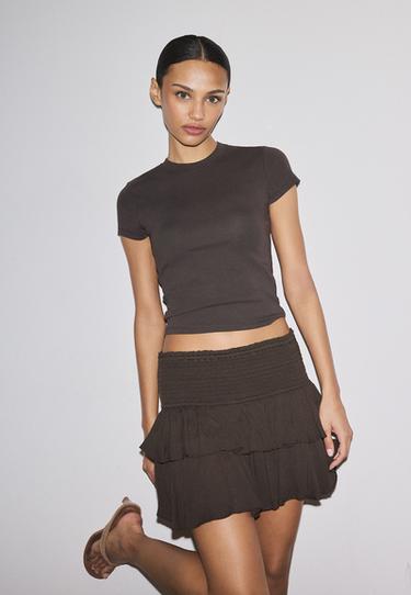 Volanlı mini şort etek - Görsel 16