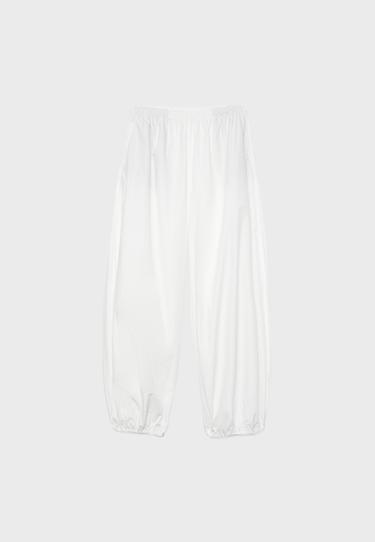 Hacimli poplin pantolon - Görsel 13