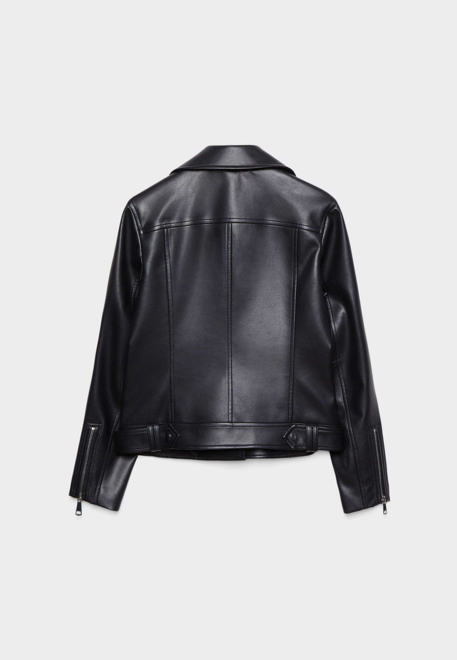 Faux leather biker jacket - Women's fashion | Stradivarius
