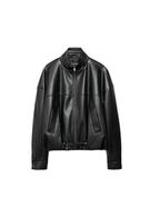 Suni deri balon kemerli ceket - Görsel 4