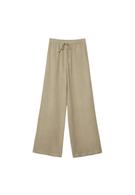 Keten görünümlü dökümlü pantolon - Görsel 26