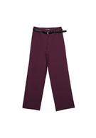 Düz kesim dökümlü kemerli pantolon - Görsel 25