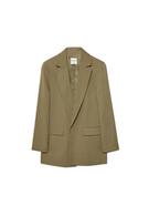 Basic keten karışımlı blazer - Görsel 19