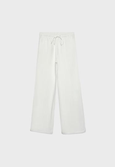 Keten görünümlü bağcıklı pantolon - Görsel 11