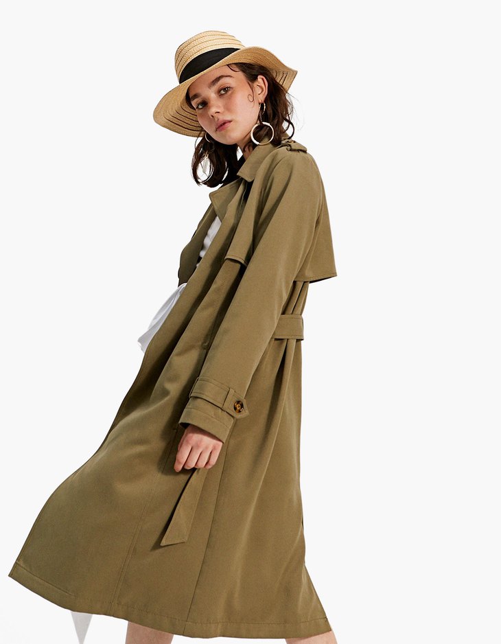 flowing trench coat coats stradivarius france