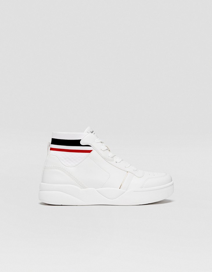 White high-top platform trainers - Just 