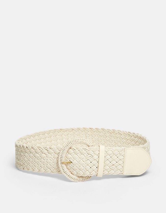 Stradivarius Brede Naturelkleurige Riem Dames Ecru 80 stradivarius kopen in de aanbieding Stradivarius Brede Naturelkleurige Riem Dames Ecru 80 stradivarius kopen in de aanbieding