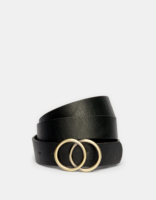 Stradivarius Ceintuur Met Gekruiste Gesp Dames Zwart 90 stradivarius kopen in de aanbieding