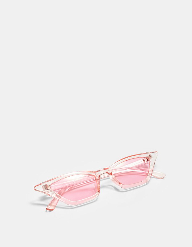 Stradivarius Cat Eye Bril In Kleur Dames Poederroze stradivarius kopen in de aanbieding