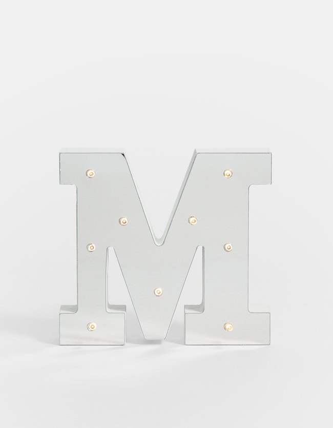 Stradivarius Letra M Spiegel Zilver Dames Grijs 103 stradivarius kopen in de aanbieding