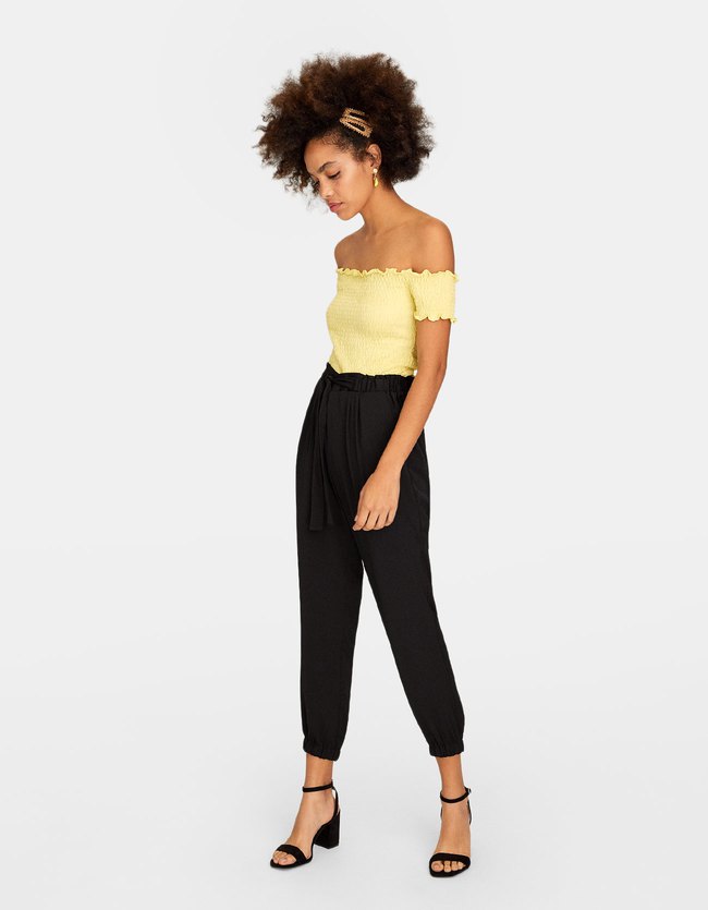 Stradivarius Basic Baggy Broek Met Riem Dames Zwart Xl stradivarius kopen in de aanbieding Stradivarius Basic Baggy Broek Met Riem Dames Zwart Xl stradivarius kopen in de aanbieding