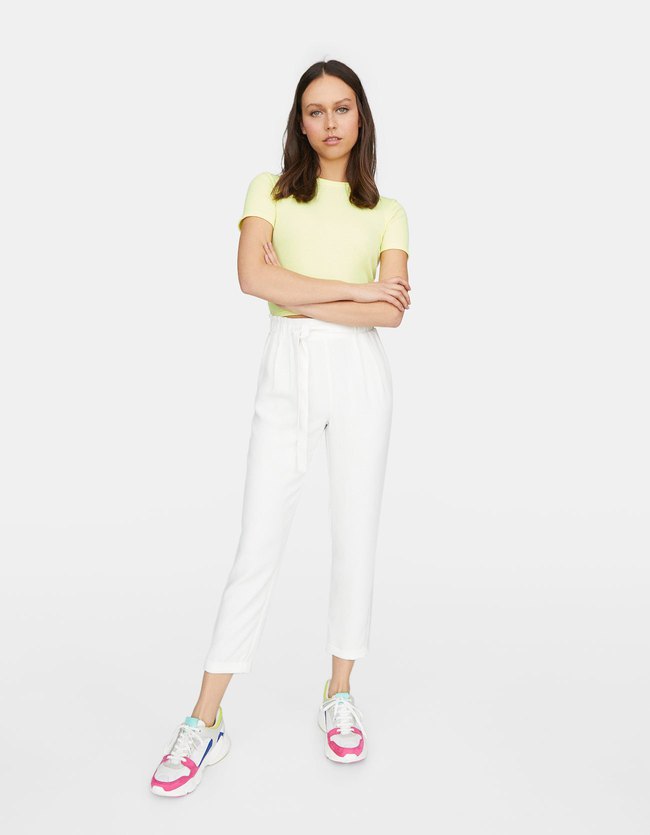 Stradivarius Basic Baggy Broek Met Riem Dames Ecru Xl stradivarius kopen in de aanbieding Stradivarius Basic Baggy Broek Met Riem Dames Ecru Xl stradivarius kopen in de aanbieding