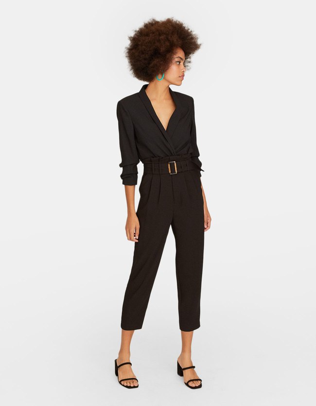 Stradivarius Paperbag Broek Met Riem In Careylook Dames Zwart 32 stradivarius kopen in de aanbieding