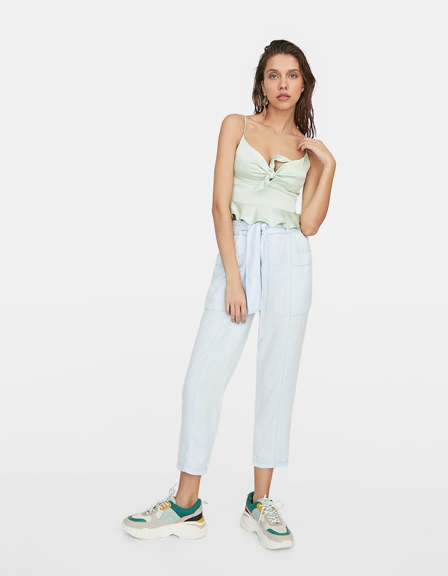 Stradivarius Baggy Broek Dames Lichtjeans stradivarius kopen in de aanbieding