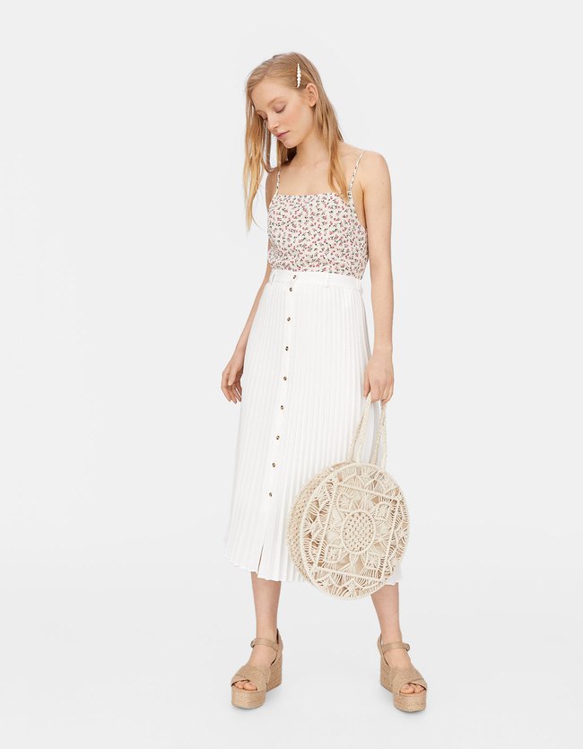 Stradivarius Plisserok Met Knoopsluiting Dames Ecru Xl stradivarius kopen in de aanbieding Stradivarius Plisserok Met Knoopsluiting Dames Ecru Xl stradivarius kopen in de aanbieding