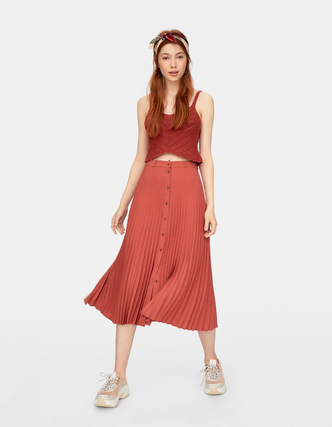 Stradivarius Plisserok Met Knoopsluiting Dames Perzik Xs stradivarius kopen in de aanbieding Stradivarius Plisserok Met Knoopsluiting Dames Perzik Xs stradivarius kopen in de aanbieding