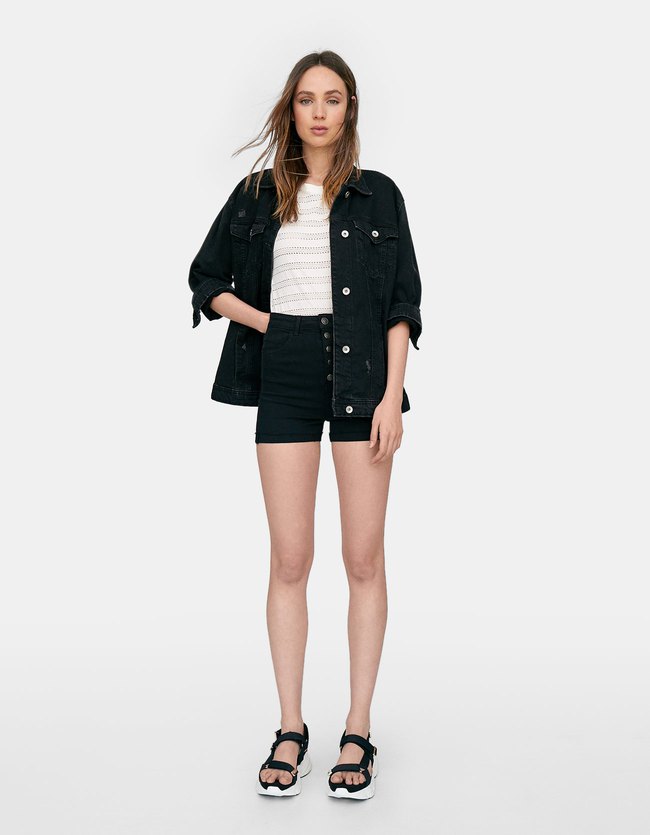 Stradivarius Short Met Hoge Taille En Knopen Dames Zwart 40 stradivarius kopen in de aanbieding Stradivarius Short Met Hoge Taille En Knopen Dames Zwart 40 stradivarius kopen in de aanbieding