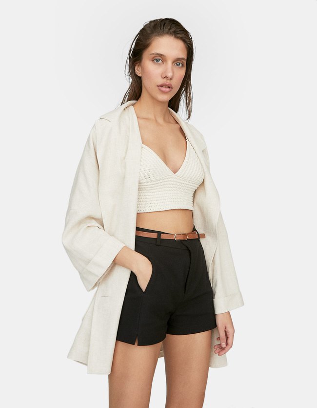 Stradivarius Elegante Short Dames Zwart 36 stradivarius kopen in de aanbieding