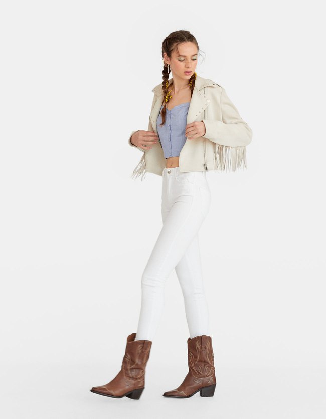 Stradivarius Skinny Jeans Met Hoge Taille Dames Wit 36 stradivarius kopen in de aanbieding Stradivarius Skinny Jeans Met Hoge Taille Dames Wit 36 stradivarius kopen in de aanbieding