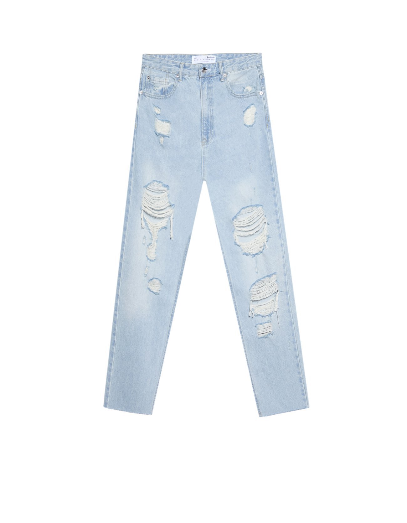 stradivarius ripped mom jeans