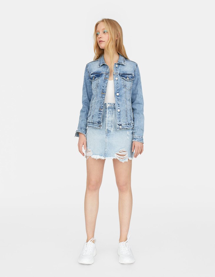 stradivarius jean jacket