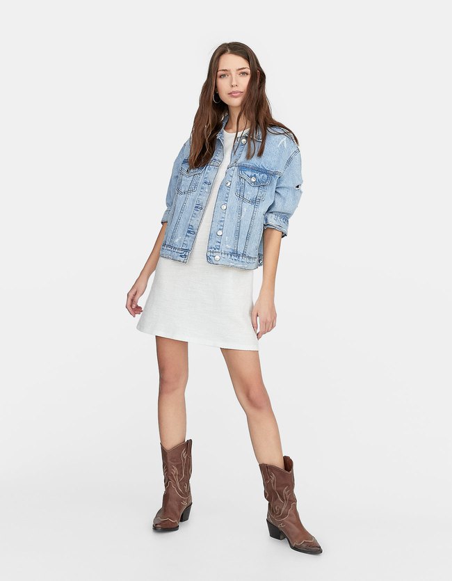 Stradivarius Denim Jack Dames Verwassen Blauw Xs stradivarius kopen in de aanbieding Stradivarius Denim Jack Dames Verwassen Blauw Xs stradivarius kopen in de aanbieding