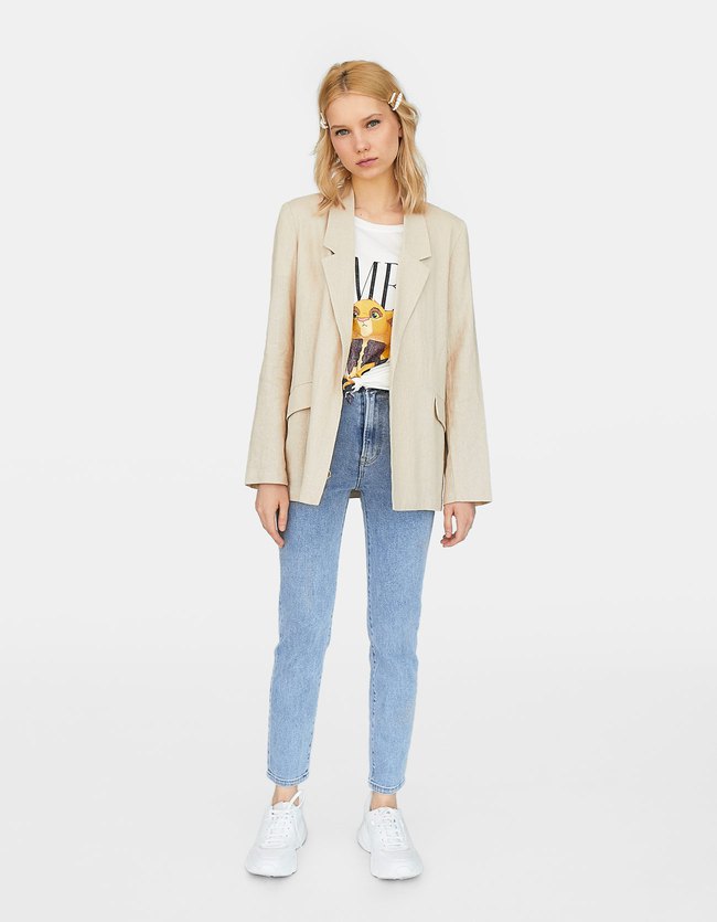 Stradivarius Ruimvallende Rustieke Effen Blazer Dames Beige Xs stradivarius kopen in de aanbieding Stradivarius Ruimvallende Rustieke Effen Blazer Dames Beige Xs stradivarius kopen in de aanbieding